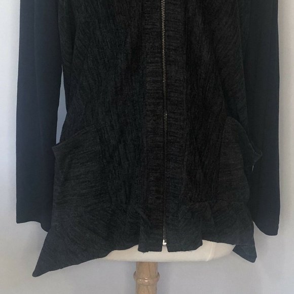 LOGO Lori Goldstein sweater zipper front Cardigan - Picture 5 of 8